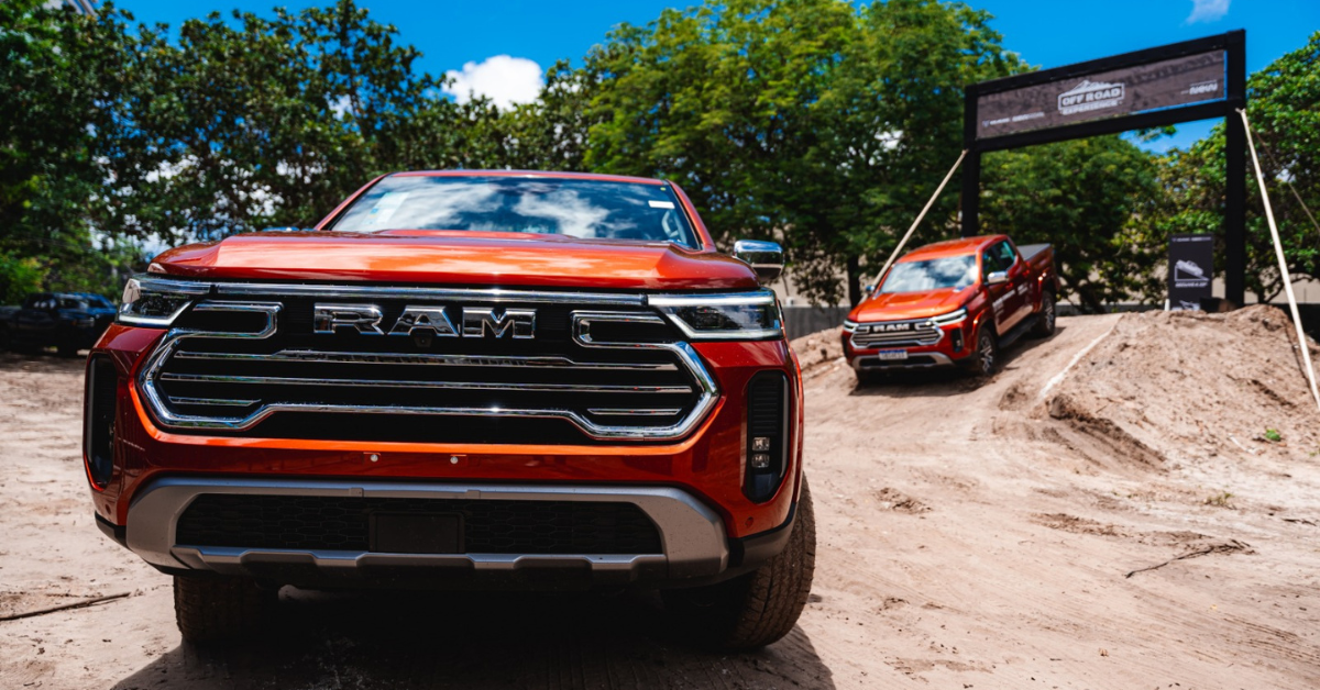 Nova RAM Dakota em pista off-road durante evento da Newsedan em Fortaleza - Foto: Divulgação/Reprodução