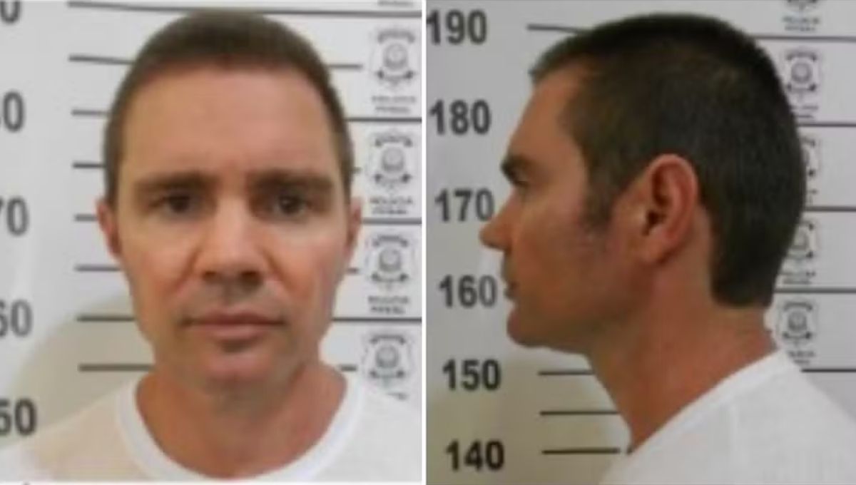 Foto de identificação de Daniel Vorcaro em registro policial usado no caso Banco Master