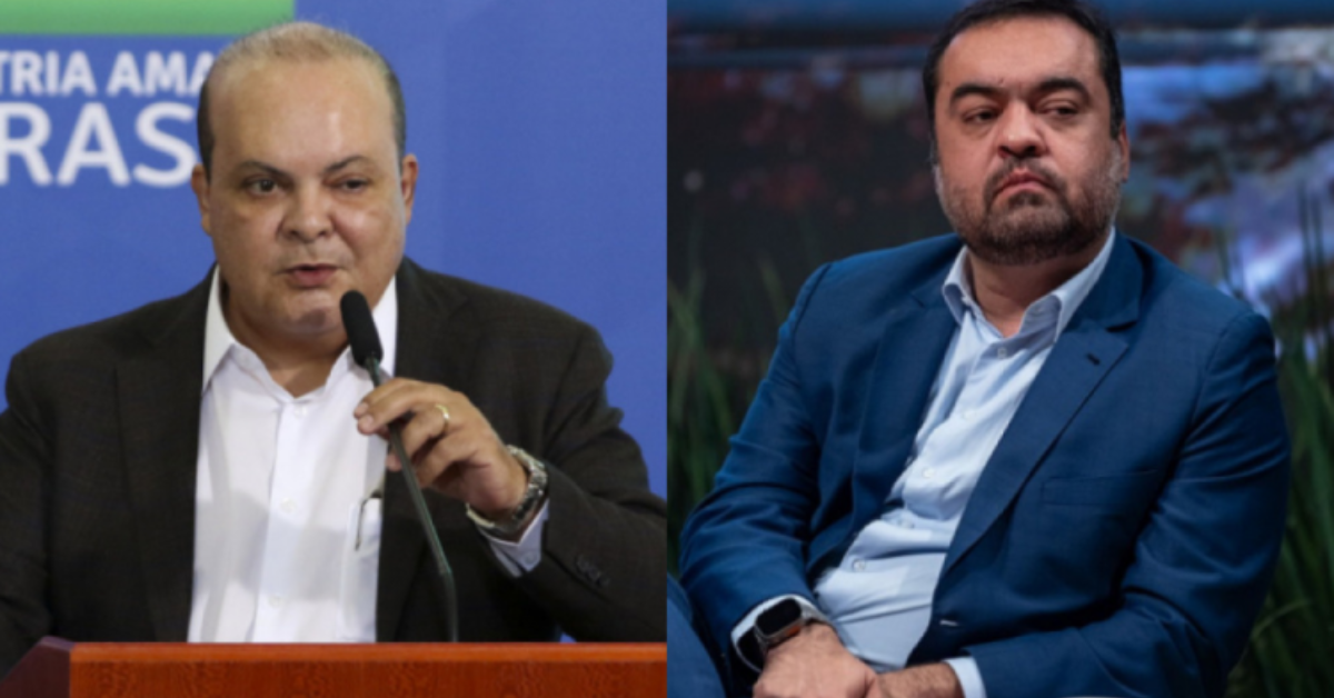 Ibaneis Rocha e Cláudio Castro durante aparições públicas em meio à CPI do Crime Organizado - Foto: Reprodução