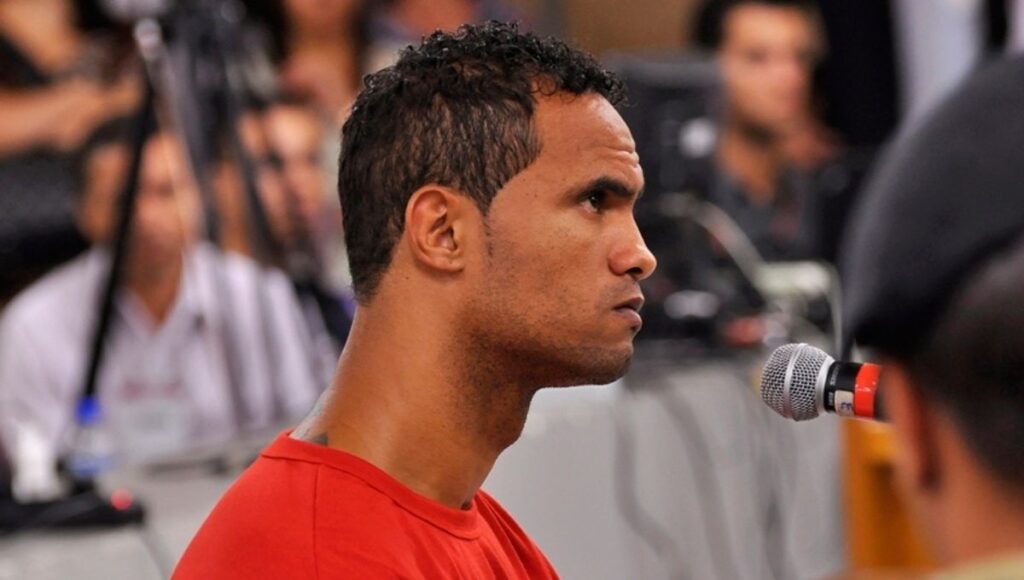 ex-goleiro Bruno considerado foragido durante depoimento em julgamento do caso Eliza Samudio