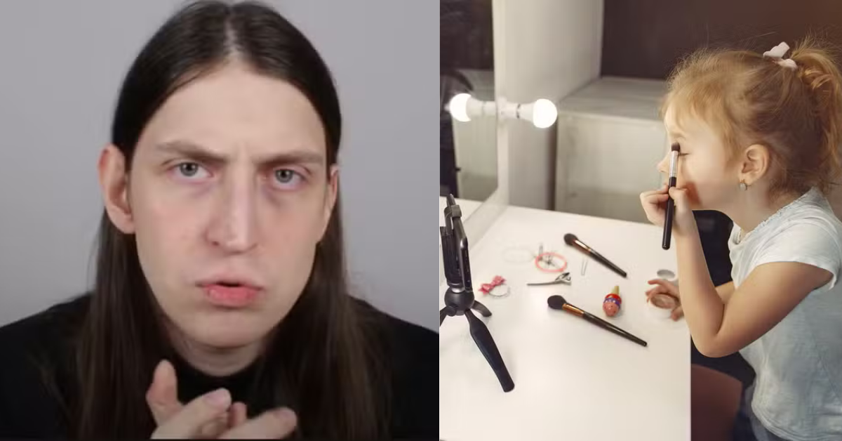 Lei Felca x lei adultização mostra criança usando maquiagem e influenciador digital - Foto: Reprodução/Youtube e Freepik