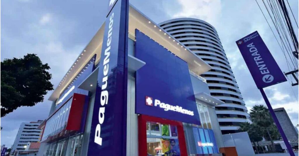 Unidade da Pague Menos ilustrando oferta de ações da Pague Menos