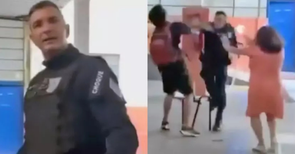 PM agride estudantes durante protesto em escola estadual no Rio de Janeiro - Foto: Reprodução/Redes Sociais