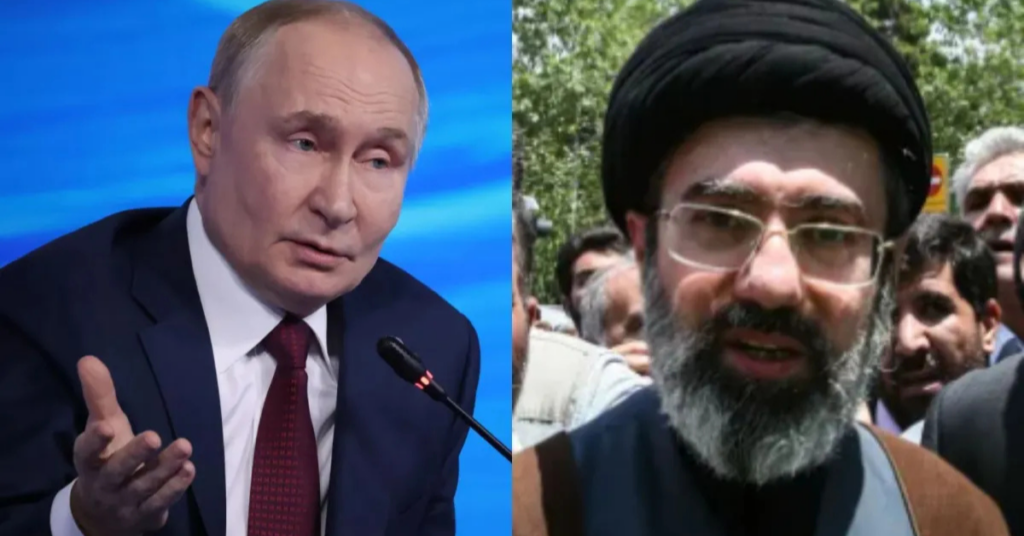 Líder da Rússia e líder iraniano em contexto de parceria entre Rússia e Irã alvo de acusação do G7 - Foto: Reprodução/X