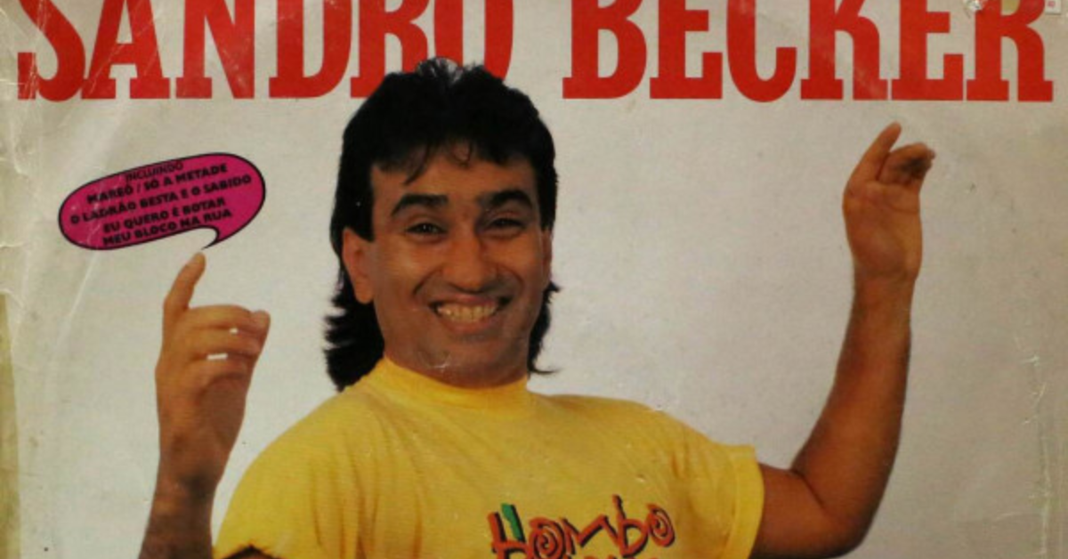 Sandro Becker em capa de álbum nos anos 80 - Foto: Reprodução