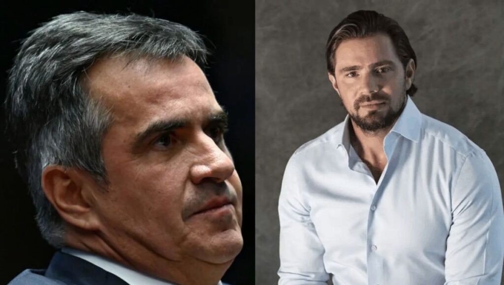 Daniel Vorcaro e senador Ciro Nogueira em registros que mencionam presença do banqueiro no casamento da filha do parlamentar em Angra