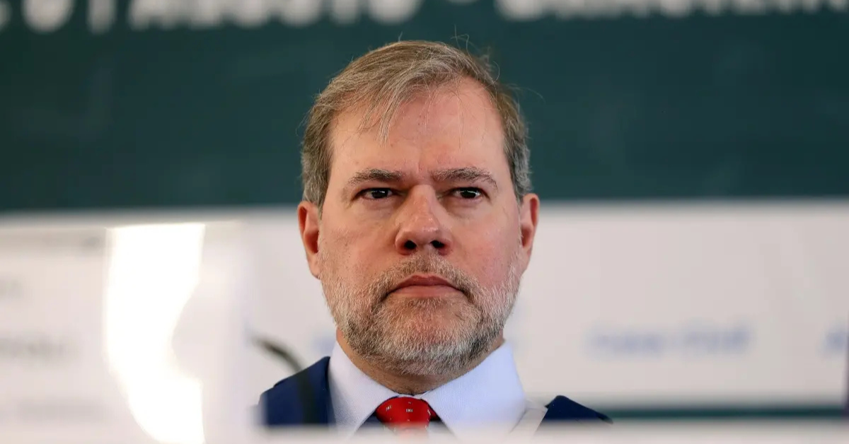 Dias Toffoli em imagem durante evento oficial, relacionado a voos em jatinhos ligados a empresas próximas de Daniel Vorcaro - Foto: José Cruz/Agência Brasil