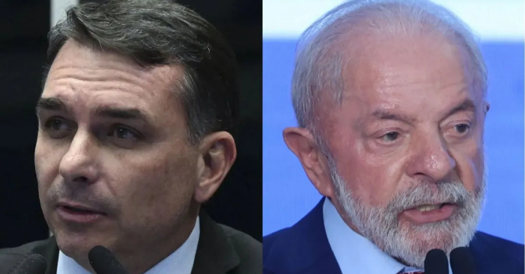 Lula e Flávio Bolsonaro em cenário de eleição indefinida em 2026 - Foto: Agência Senado e Palácio do Planalto