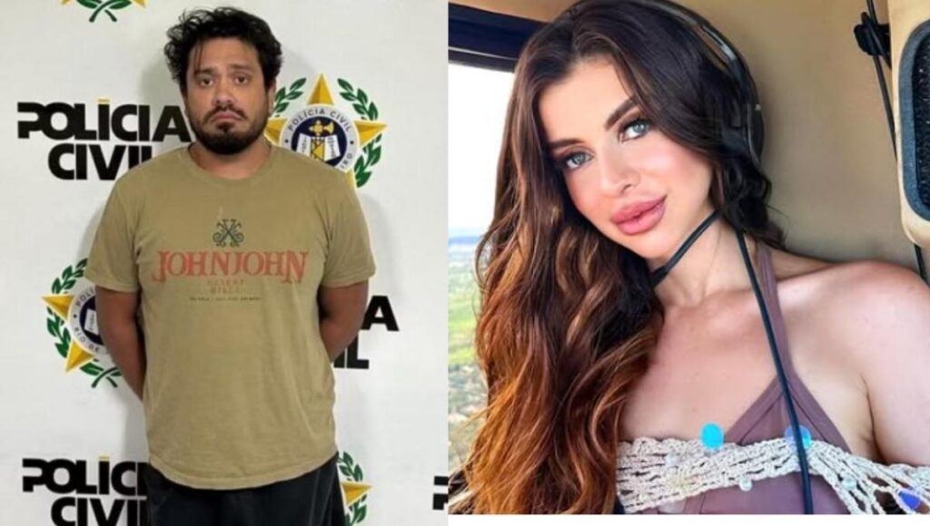 Suspeito preso por feminicídio de modelo na Barra da Tijuca e imagem de Ana Luiza Mateus