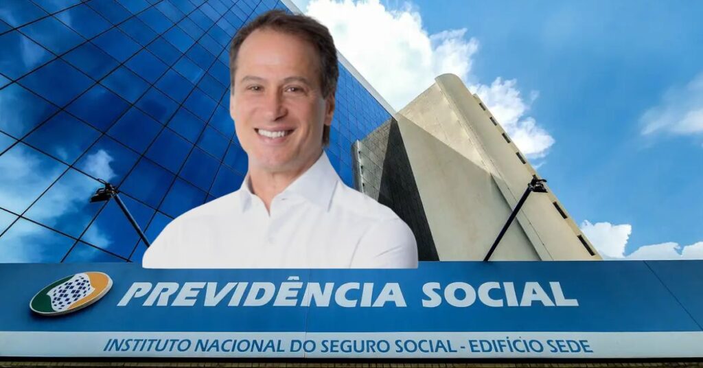 Maurício Camisotti e sede do INSS em imagem sobre devolução de R$ 400 milhões em fraude previdenciária