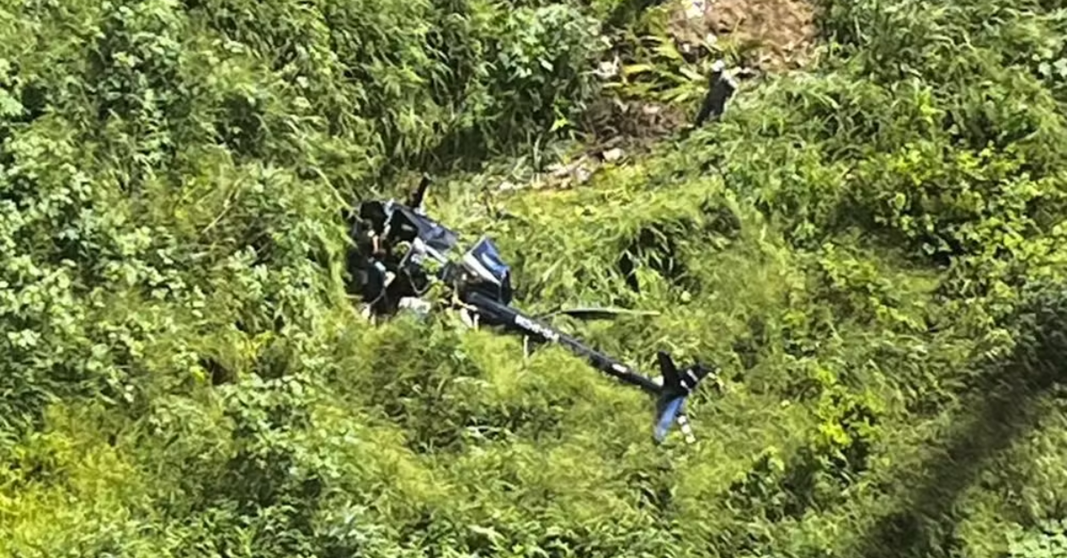 Helicóptero que caiu em Campina Grande após decolagem na Paraíba - Foto: Reprodução/Redes Sociais