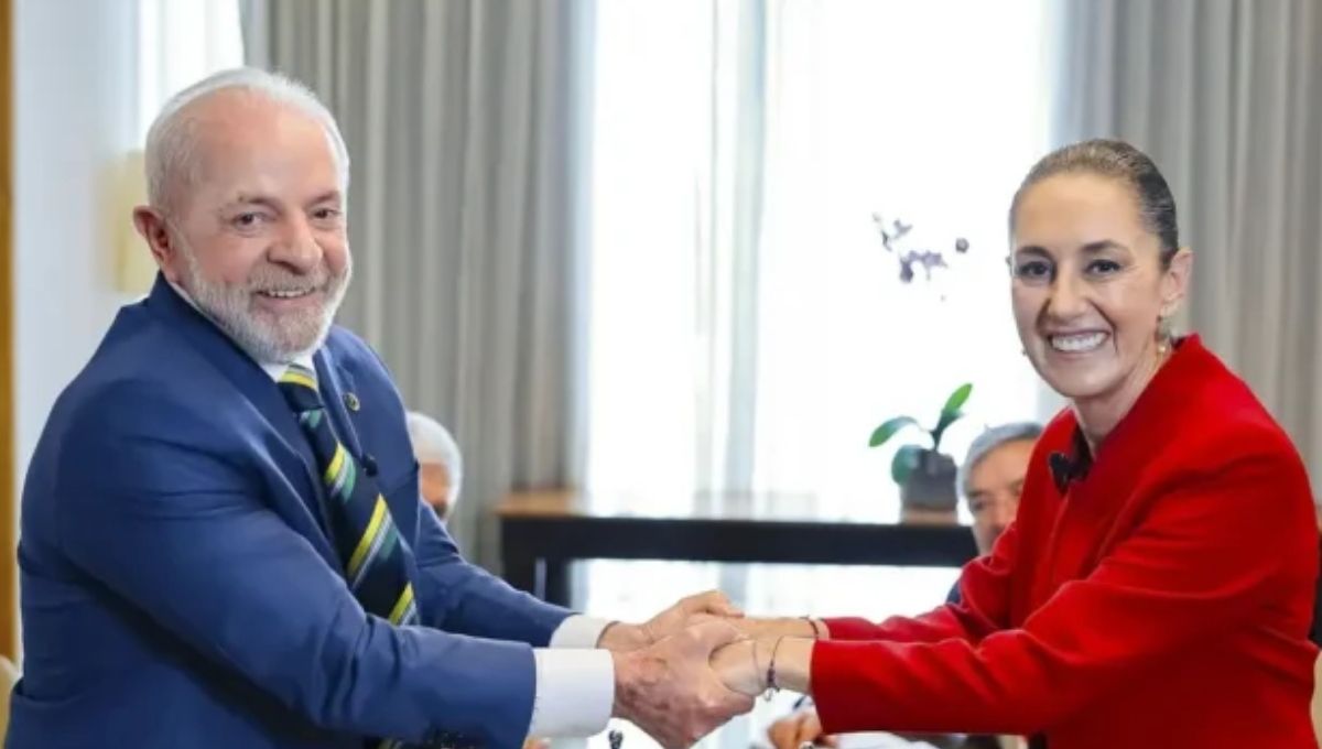 Lula e Claudia Sheinbaum em encontro oficial sobre cooperação em saúde entre Brasil e México