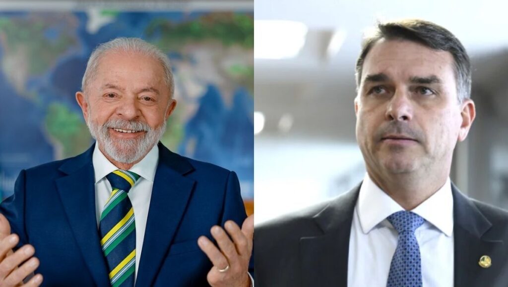 Lula e Flávio Bolsonaro em cenário de empate técnico no segundo turno segundo Datafolha