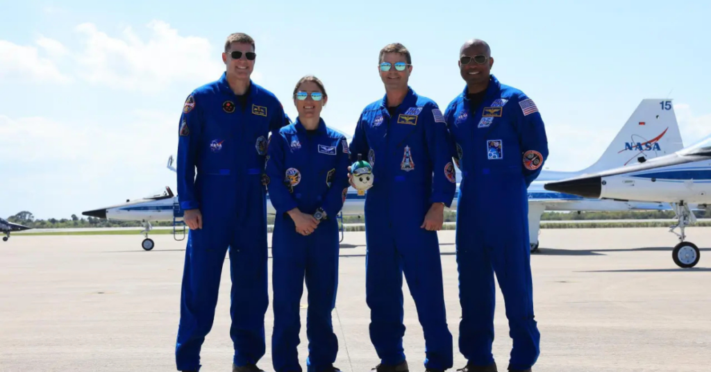 Tripulação da missão Artemis II da Nasa reunida antes do retorno à Lua após mais de 50 anos - Foto: Reprodução/Nasa