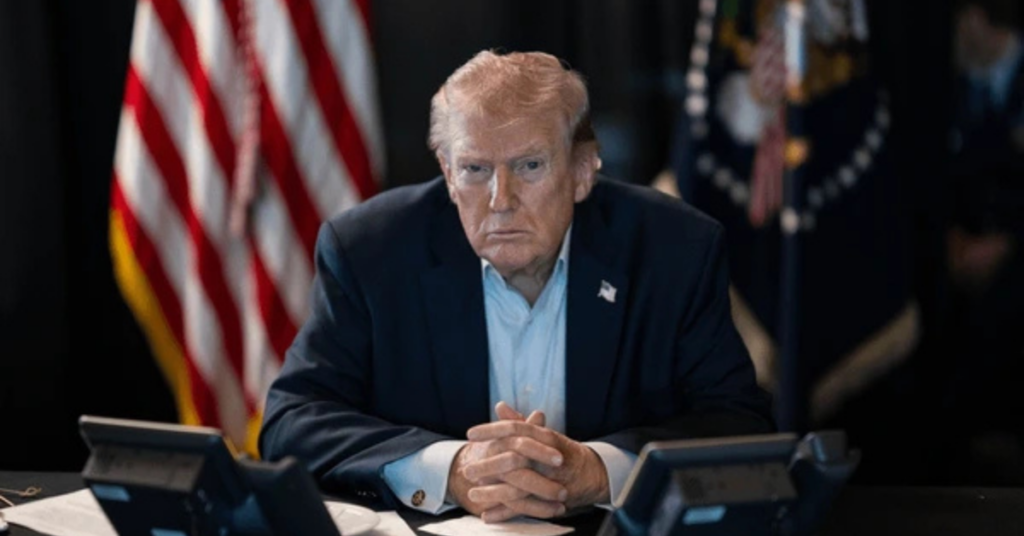 Donald Trump durante declaração sobre Irã dizendo que uma civilização pode morrer hoje - Foto: Reprodução