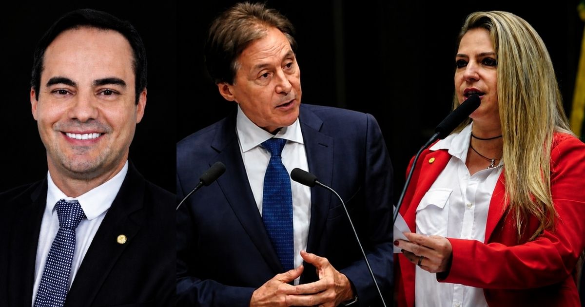 Montagem com Capitão Wagner, Eunício Oliveira e Luizianne Lins, nomes que aparecem entre os principais candidatos na pesquisa para o Senado no Ceará em 2026.