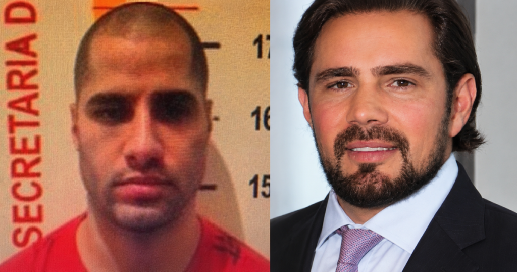 Montagem com Luiz Phillipi Mourão, conhecido como Sicário, e o banqueiro Daniel Vorcaro, investigados citados no Caso Master e na Operação Compliance Zero.