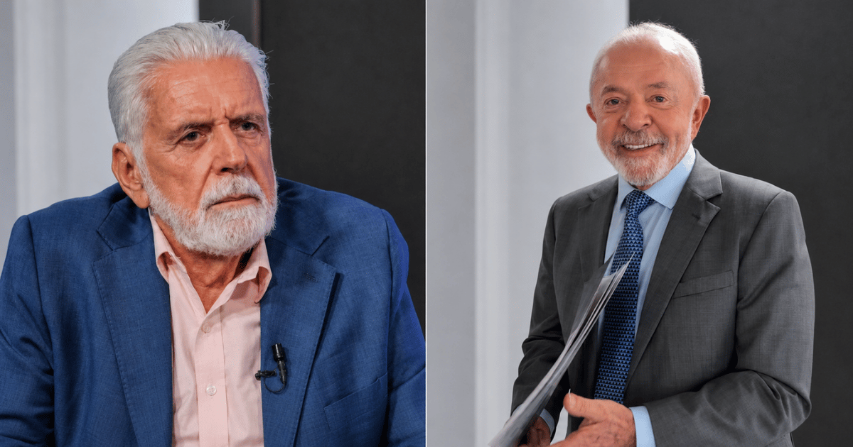 Montagem com dois homens de cabelos brancos usando terno em uma composição lado a lado, com fundo corporativo harmonizado e iluminação profissional.