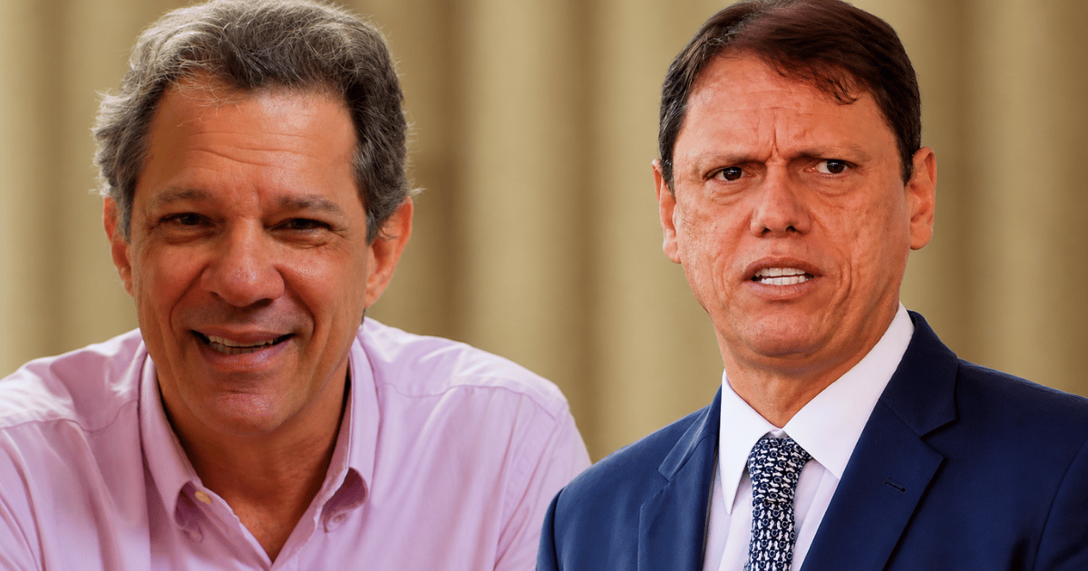 Montagem em formato horizontal mostrando dois políticos brasileiros lado a lado, com fundo desfocado uniforme e sem elementos gráficos ou textos sobrepostos.