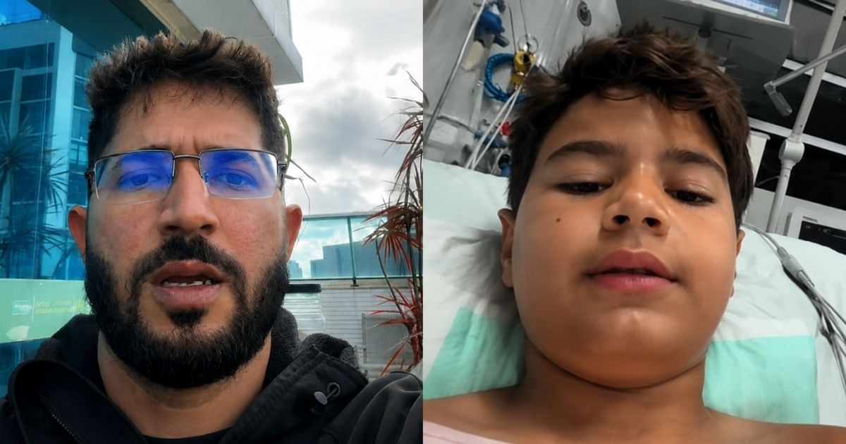 Pai de João Lucas fala sobre recuperação do filho enquanto menino permanece internado após ataque de tubarão em Pernambuco.