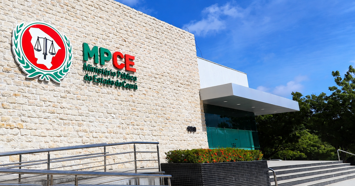 Fachada da sede do Ministério Público do Estado do Ceará (MP-CE), órgão que autorizou pagamento de diárias para promotores acompanharem a Copa do Mundo de 2026.