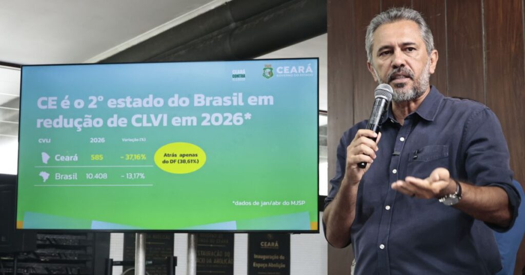 Elmano de Freitas apresenta balanço sobre roubos no Ceará e redução de mortes violentas em 2026