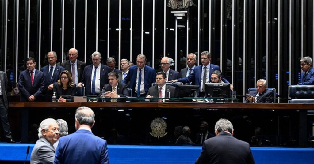 Sessão do Senado durante votação de projeto sobre dívidas rurais