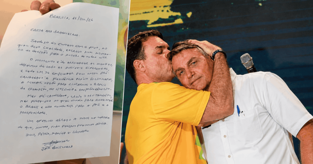 Alexandre de Moraes, ministro do STF, suspende por 90 dias as visitas de Flávio Bolsonaro ao ex-presidente Jair Bolsonaro.