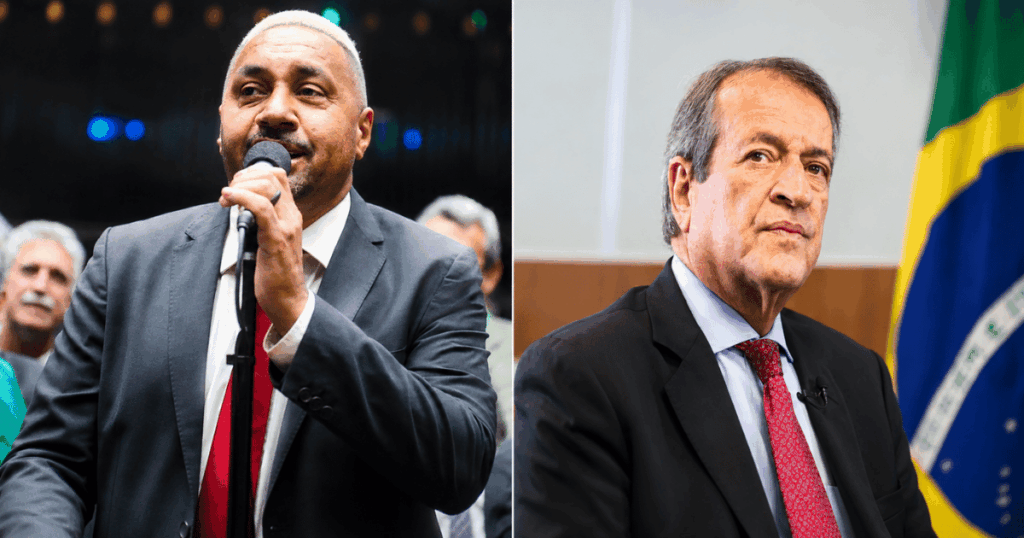 Tiririca e Valdemar Costa Neto em montagem sobre reportagem que aborda declarações do presidente do PL sobre emendas parlamentares.