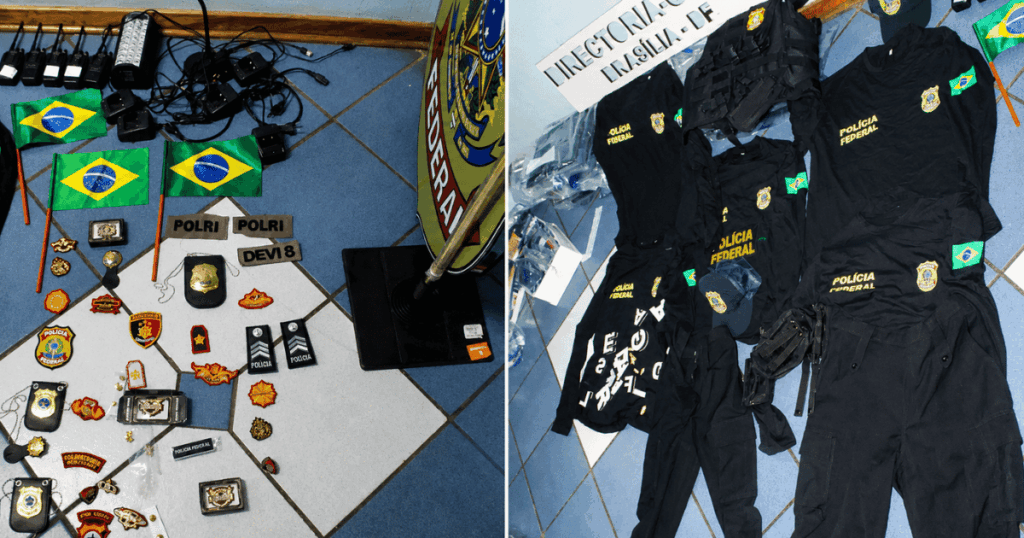 Policiais durante operação da Interpol que desarticulou grupo que usava uma falsa estrutura da Polícia Federal para aplicar golpes em Essuatíni.