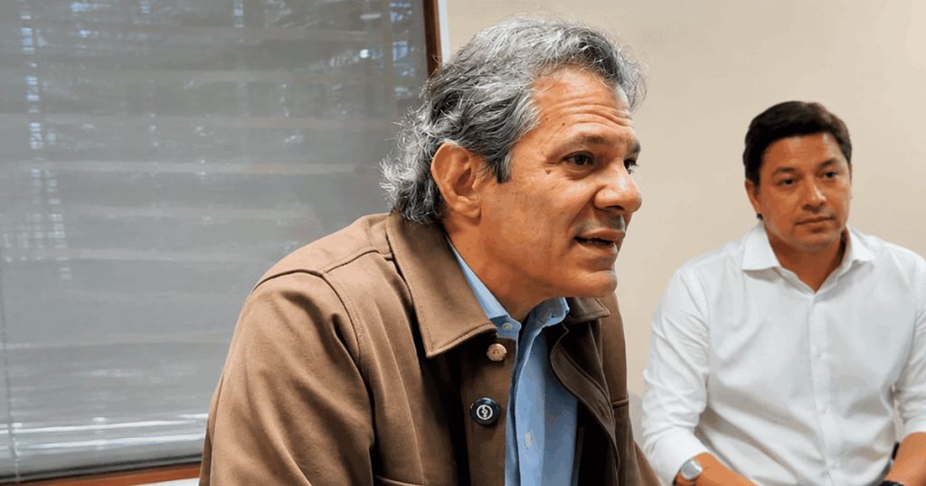 Fernando Haddad durante agenda no interior de São Paulo, onde afirmou que milícias começam a atuar no estado e criticou a política de segurança do governo Tarcísio.