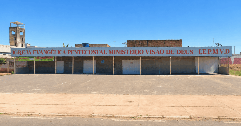 Igreja evangélica no Recanto das Emas, no Distrito Federal, onde, segundo registros da Receita Federal citados pela Polícia Federal, também está cadastrado um CNPJ investigado na Operação Sem Desconto.