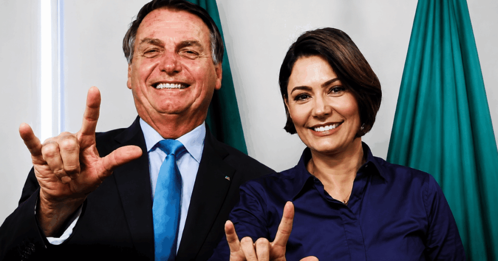 Michelle Bolsonaro durante evento do PL em meio às discussões sobre uma possível candidatura ao Senado pelo Distrito Federal.
