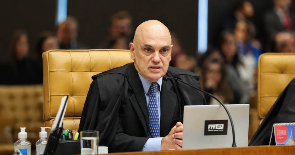 Alexandre de Moraes durante sessão no Supremo Tribunal Federal (STF)