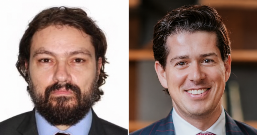 André Weiss e o advogado João Buttini, investigados no âmbito da Operação Caldarium em São Paulo.