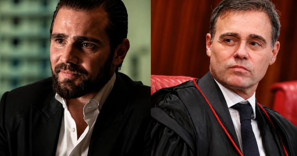 Daniel Vorcaro e o ministro André Mendonça em montagem sobre reunião que tratou de precatórios de interesse do Banco Master.