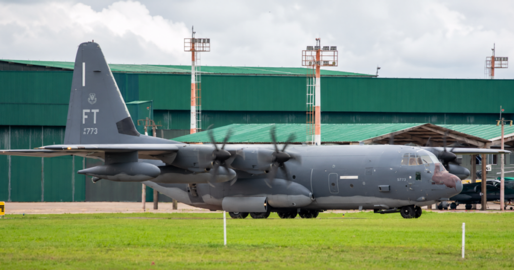 HC-130J Combat King II ligado à operação de captura de Nicolás Maduro em Campo Grande