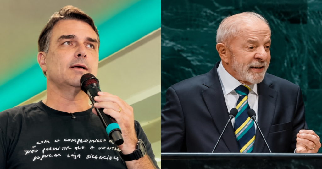 Lula e Flávio Bolsonaro, criticados pela revista The Economist durante a disputa presidencial de 2026