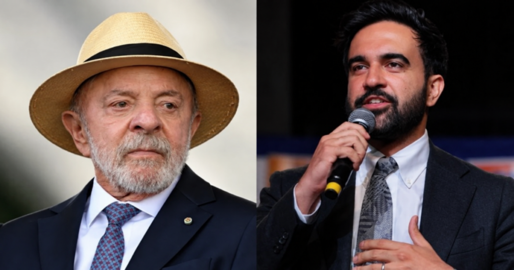 Presidente Lula e prefeito de Nova York, Zohran Mamdani, que têm encontro durante agenda do brasileiro nos Estados Unidos.