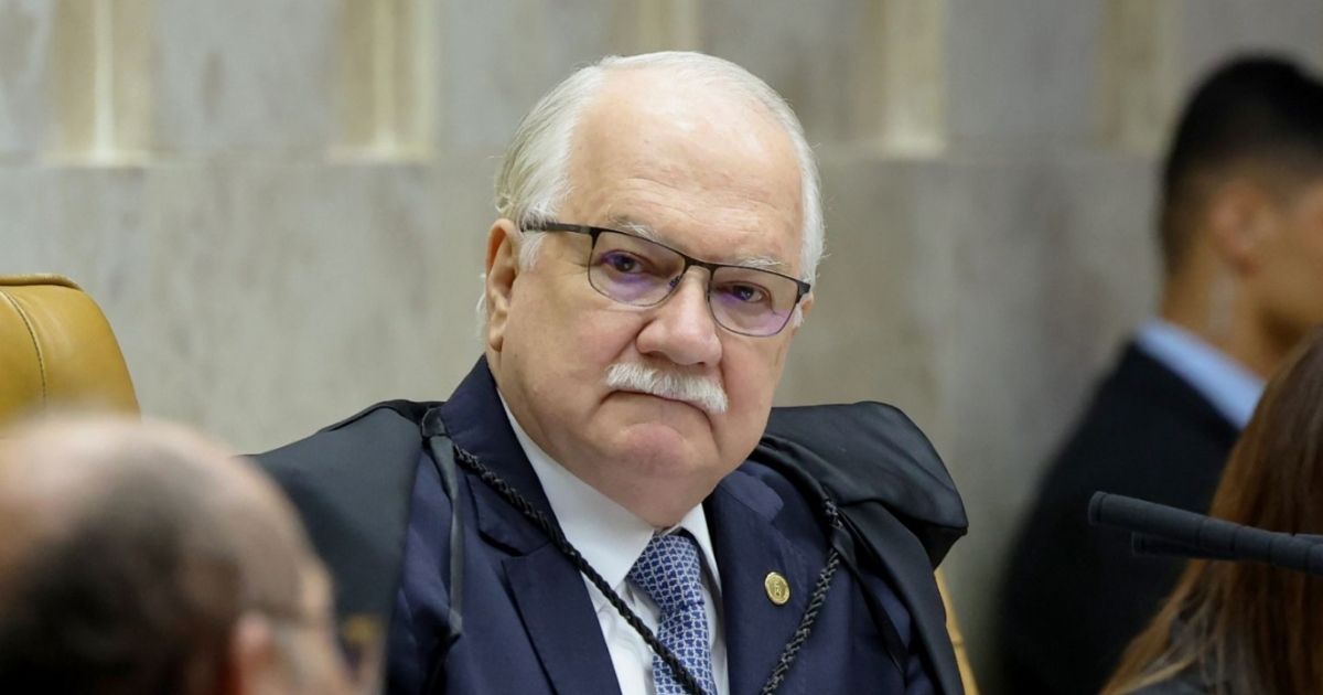 Edson Fachin, presidente do STF, durante sessão do Supremo Tribunal Federal, em Brasília.