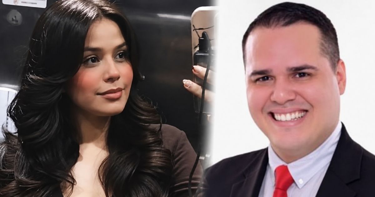 Montagem com Isabelle Caracristi e João Munhoz Neto, indiciado por violência psicológica e obstrução de Justiça no caso.